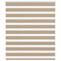 Vidaxl zebra blind 130x150 cm stofbreedte 125,9 cm polyester zandbruin