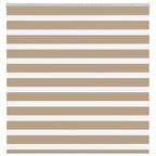 Vidaxl zebra blind 145x150 cm stofbreedte 140,9 cm polyester zandbruin