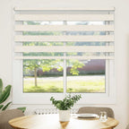 Vidaxl zebra rolgordijn 140x100 cm stofbreedte 135,9 cm marmerbeige