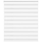 Vidaxl zebra rolgordijn 125x150 cm stofbreedte 120,9cm polyester wit