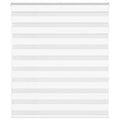 Vidaxl zebra rolgordijn 130x150 cm stofbreedte 125,9cm polyester wit