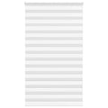 Vidaxl zebra rolgordijn 125x200 cm stofbreedte 120,9cm polyester wit
