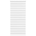 Vidaxl zebra rolgordijn 105x230 cm stofbreedte 100,9cm polyester wit