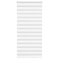 Vidaxl zebra rolgordijn 110x230 cm stofbreedte 105,9cm polyester wit