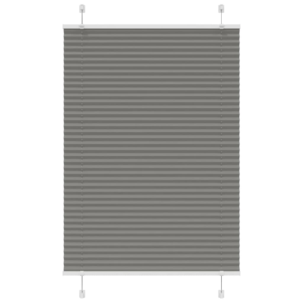 Vidaxl plissé rolgordijn 100x100 cm stofbreedte 99,4 cm antraciet