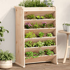 Vidaxl kruidenbak 6-laags 69x40x101,5 cm massief grenenhout