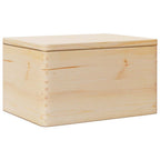 Vidaxl houten kist met deksel 40x30x23 cm massief grenenhout