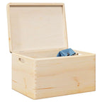 Vidaxl houten kist met deksel handvatten 40x30x23cm massief grenenhout