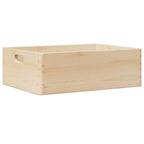 Vidaxl houten kist met handvatten 40x30x13 cm massief grenenhout