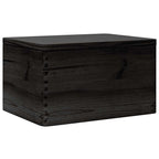 Vidaxl houten kist met deksel 40x30x23 cm massief grenenhout zwart