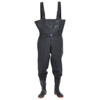 Vidaxl waadpak met laarzen en riem maat 41 zwart