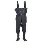 Vidaxl waadpak met laarzen en riem maat 46 zwart