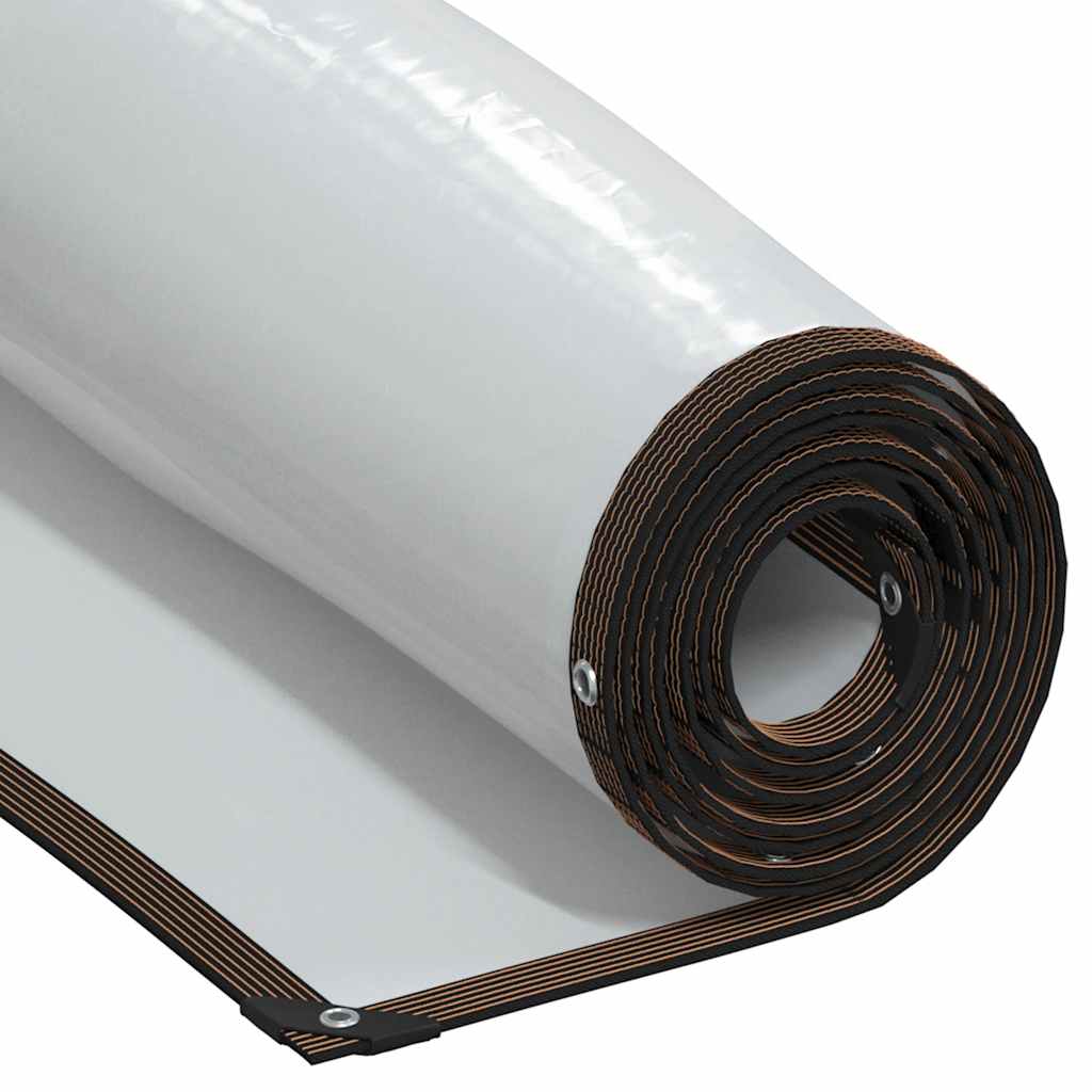 Vidaxl doorzichtig zeildoek met zeilringen 1x8 m polyethyleen