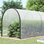 Vidaxl doorzichtig zeildoek met zeilringen 10x12 m polyethyleen