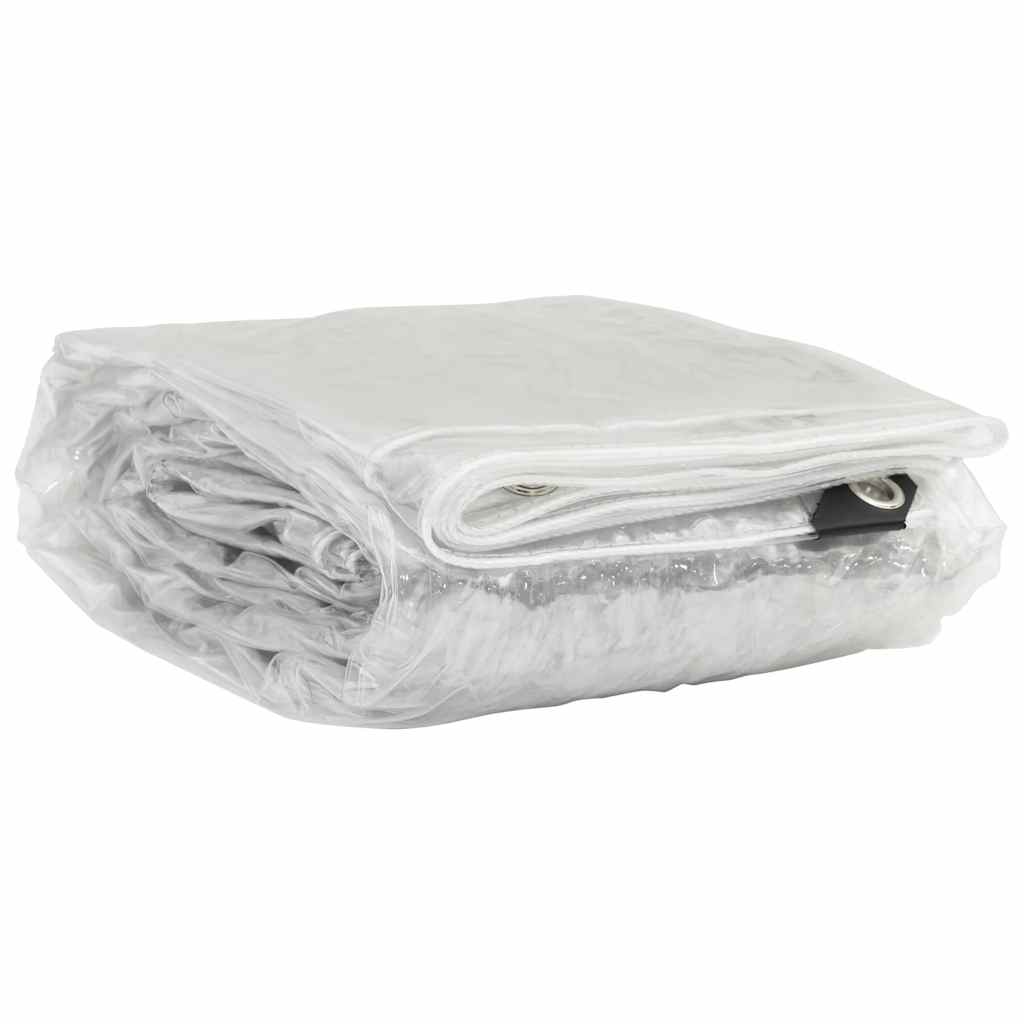 Vidaxl doorzichtig afdekzeil met ogen 3x4 m pvc