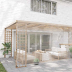 Vidaxl doorzichtig zeildoek met zeilringen 6x8 m pvc