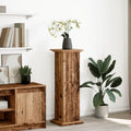Vidaxl sokkel met opbergruimte 31x30x90 cm bewerkt hout oud houtkleur