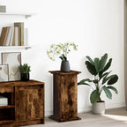 Vidaxl sokkel met opbergruimte 31x30x60 cm bewerkt hout gerookt eiken