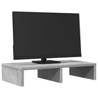 Vidaxl monitorstandaard 50x27x10 cm bewerkt hout betongrijs