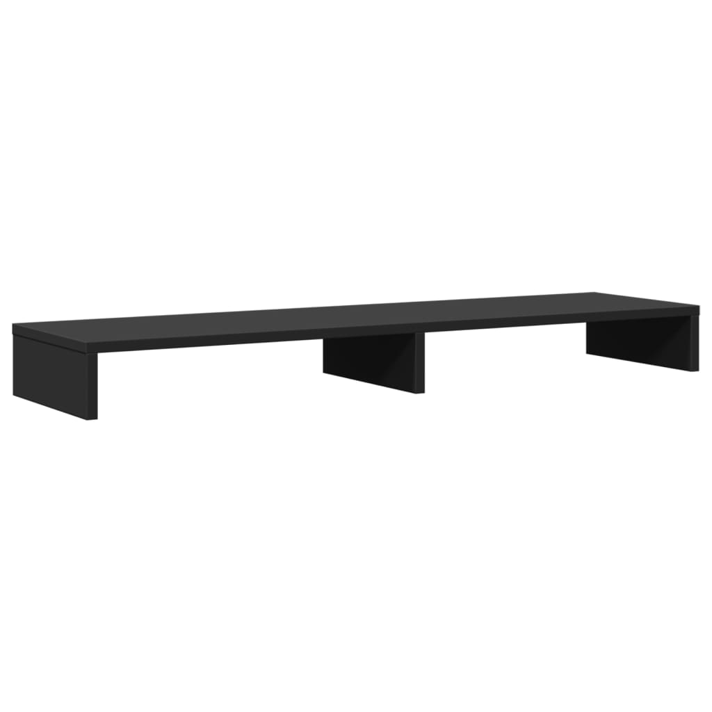 Vidaxl monitorstandaard 100x27x10 cm bewerkt hout zwart