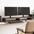 Vidaxl monitorstandaard 100x27x10 cm bewerkt hout bruin eikenkleurig