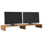 Vidaxl monitorstandaard 100x27x10 cm bewerkt hout artisanaal eiken