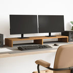 Vidaxl monitorstandaard 100x27x10 cm bewerkt hout artisanaal eiken