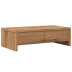 Vidaxl monitorstandaard met lades 50x27x15 cm hout artisanaal eiken