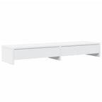 Vidaxl monitorstandaard met lades wit 100x27x15 cm bewerkt hout