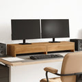 Vidaxl monitorstandaard met lades 100x27x15 cm hout artisanaal eiken