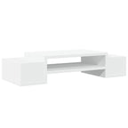 Vidaxl monitorstandaard met opbergruimte 70x27x15 cm bewerkt hout wit