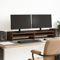 Vidaxl monitorstandaard 100x24x16 cm bewerkt hout bruin eikenkleurig