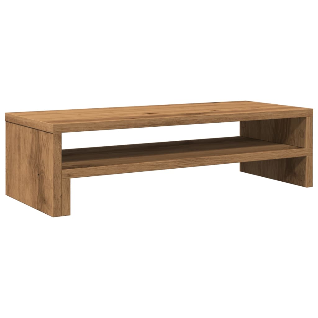 Vidaxl monitorstandaard 54x22x15 cm bewerkt hout artisanaal eikenkleur