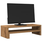 Vidaxl monitorstandaard 54x22x15 cm bewerkt hout artisanaal eikenkleur