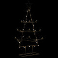 Vidaxl kerstdecoratie kerstboom 105 cm metaal zwart