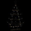 Vidaxl kerstdecoratie kerstboom 140 cm metaal zwart