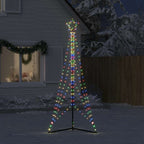 Vidaxl led-kerstboom 483 leds kleurrijk 240 cm