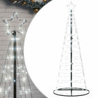 Vidaxl led-kerstboom 200 leds koud wit 180 cm