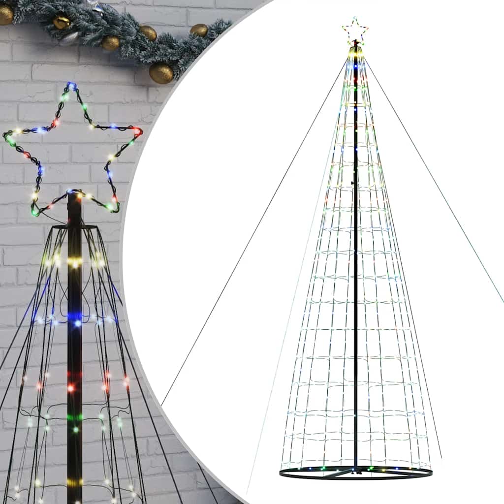 Vidaxl led-kerstboom 1534 leds kleurrijk 500 cm