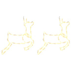 Vidaxl kerstverlichting rendier silhouet 2 st 35 led's warm wit