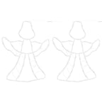 Vidaxl kerstverlichting engel silhouet 2 st 50 leds warm wit