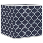 Vidaxl opbergboxen 10 st inklapbaar 32x32x32 cm ongeweven stof blauw