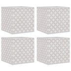 Vidaxl opbergboxen 4 st inklapbaar 32x32x32 cm ongeweven stof crème
