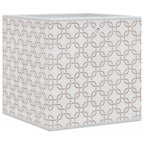 Vidaxl opbergboxen 10 st inklapbaar 32x32x32 cm ongeweven stof crème