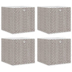 Vidaxl opbergboxen 4 st inklapbaar 32x32x32 cm ongeweven stof bruin