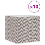 Vidaxl opbergboxen 10 st inklapbaar 32x32x32 cm ongeweven stof bruin