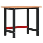 Vidaxl werkbank rechthoekig 100x60x81,5 cm massief beukenhout