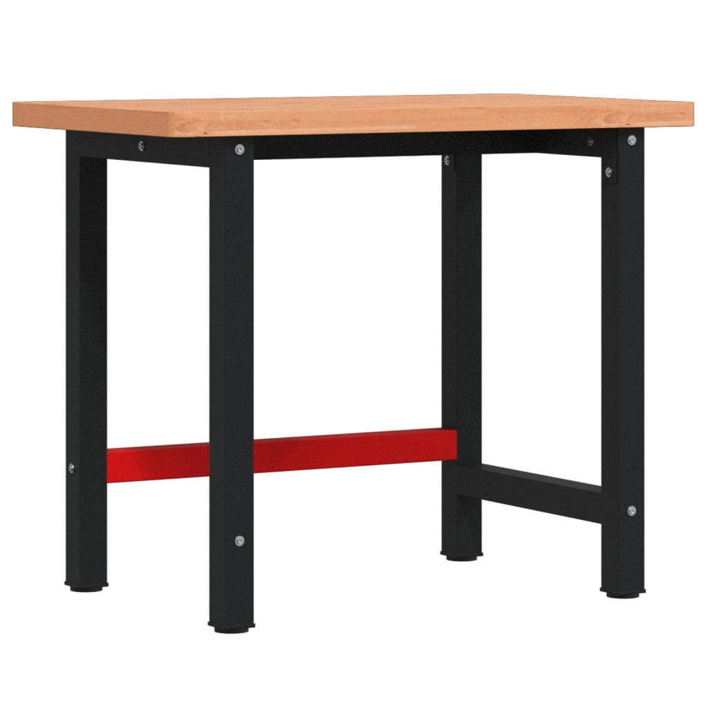 Vidaxl werkbank rechthoekig 100x60x83 cm massief beukenhout
