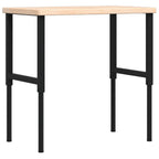 Vidaxl werkbank rechthoekig 100x60x(73-99,5) cm massief eikenhout