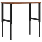 Vidaxl werkbank rechthoek 100x60x(71,5-98) cm eikenhout donkerbruin